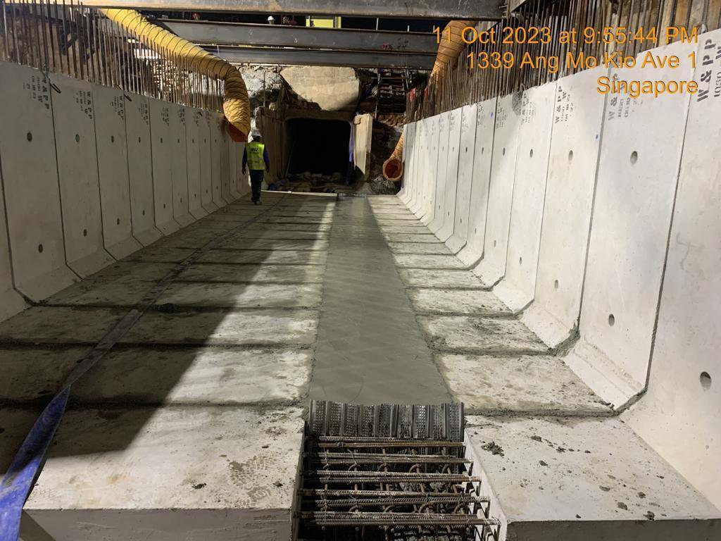 Completed precast box culvert internal view at 1339 Ang Mo Kio Avenue 1