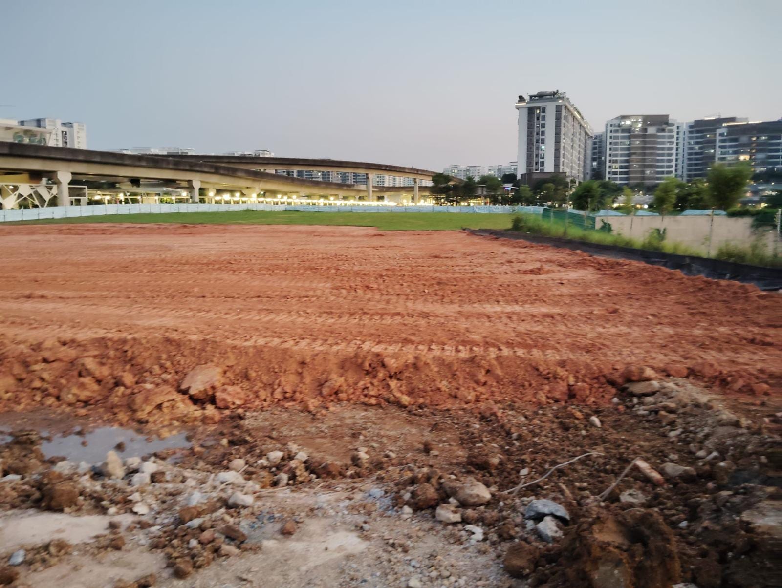 Bulk excavation in progress at Buildwick site